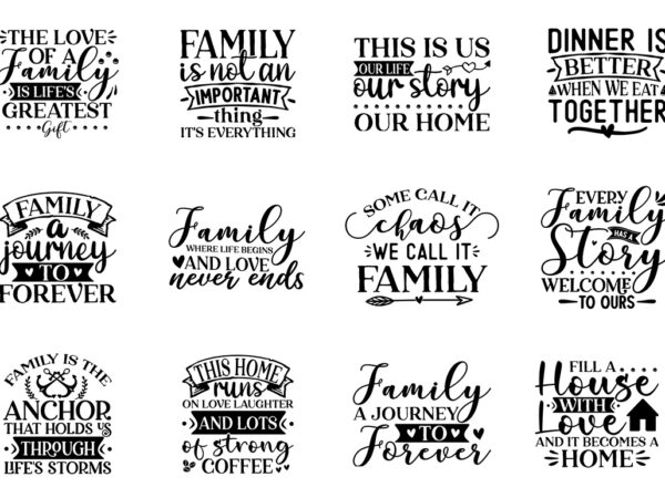 Family svg bundle t shirt graphic design