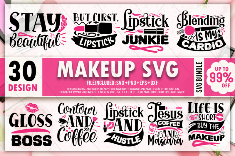 Download Makeup SVG Bundle - Buy t-shirt designs