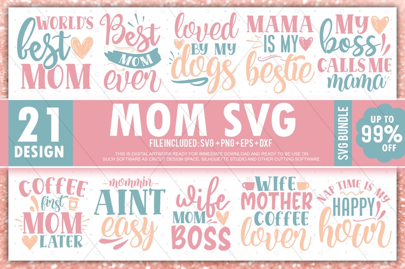 Mom SVG Bundle - Buy t-shirt designs