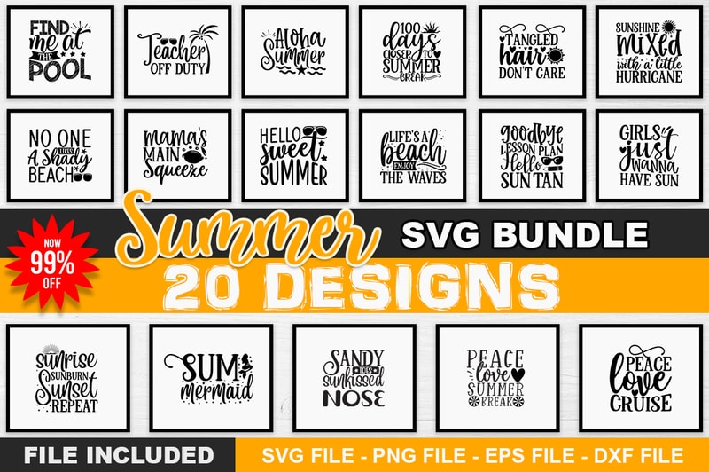 Download Summer SVG Bundle - Buy t-shirt designs
