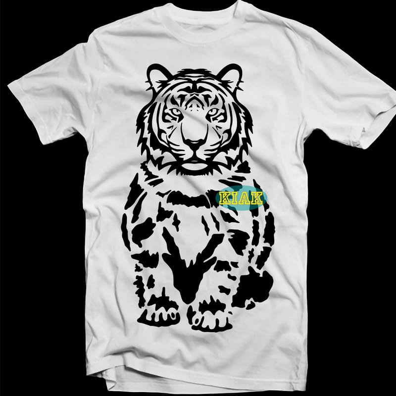 Tiger Shirt Design Vector File Stock Vector by ©blackstroke 181343910