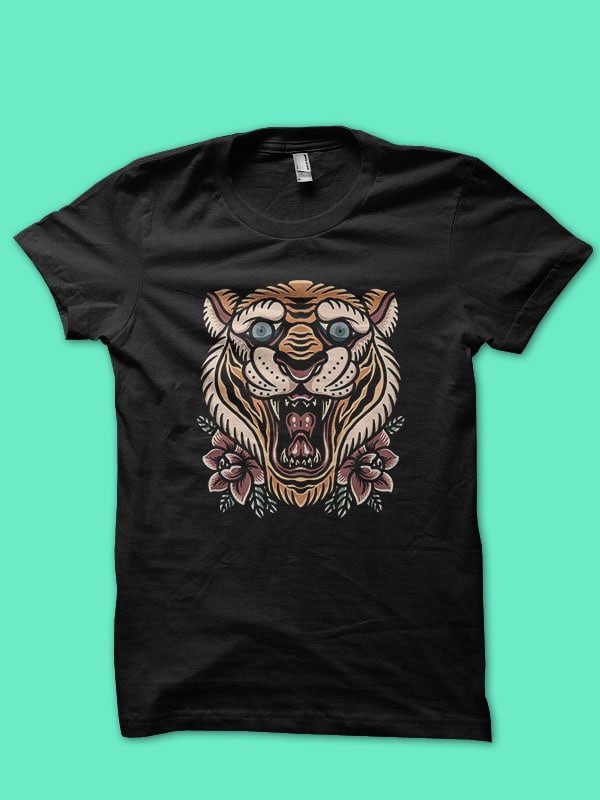 tiger and panther tattoo inspired design bundle