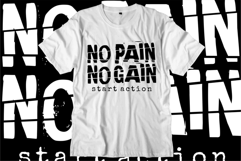 t shirt no pain no gain