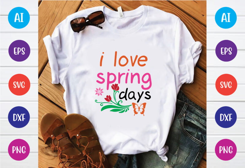 Spring svg bundle t shirt template vector