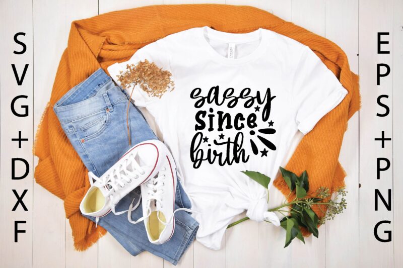 Sassy svg bundle t shirt template vector