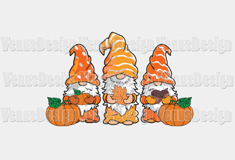 Fall Gnomies Editable Shirt Design