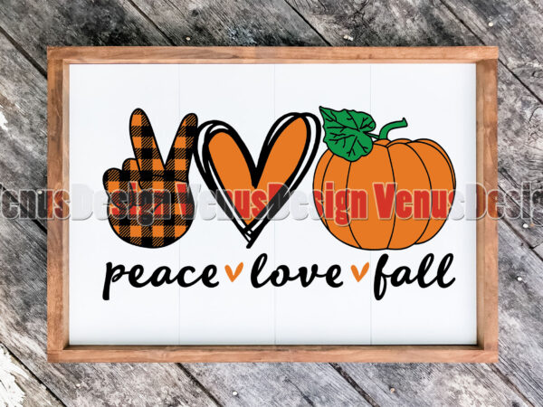 Peace love fall editable design