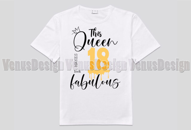 This Queen Makes 18 Look Fabulous Editable Shirt Design