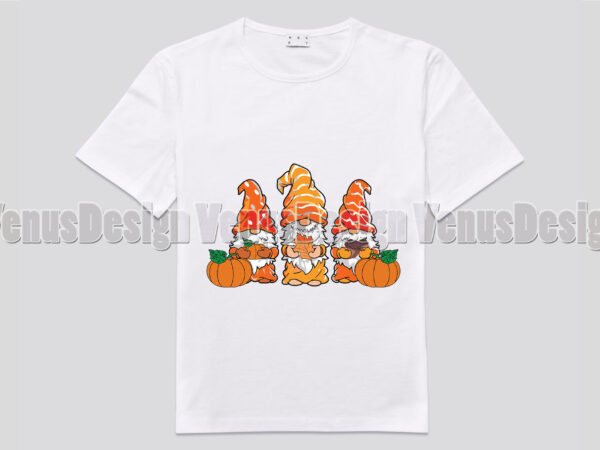 Fall gnomies editable shirt design