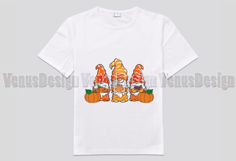 Fall Gnomies Editable Shirt Design