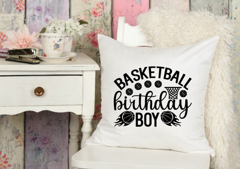 basketball birthday boy svg