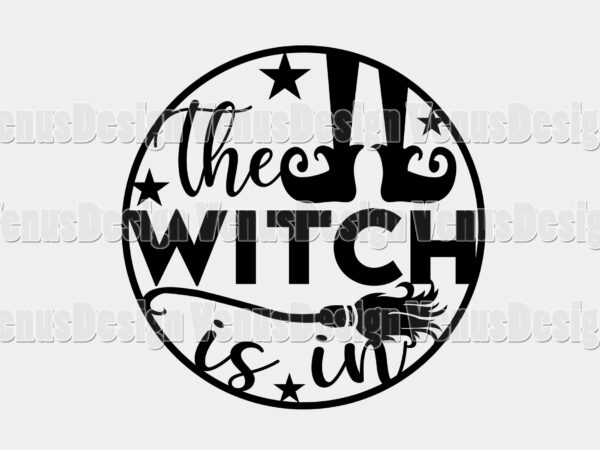 The witch is in halloween sign editable design