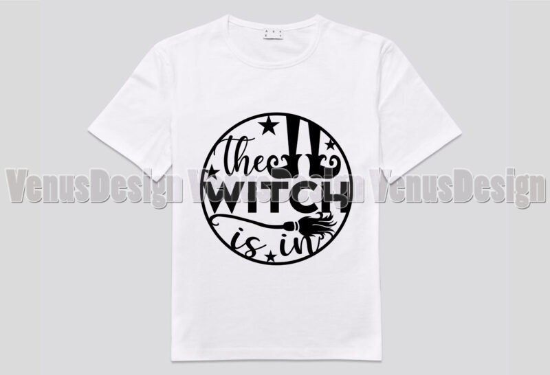 The Witch Is In Halloween Sign Editable Design