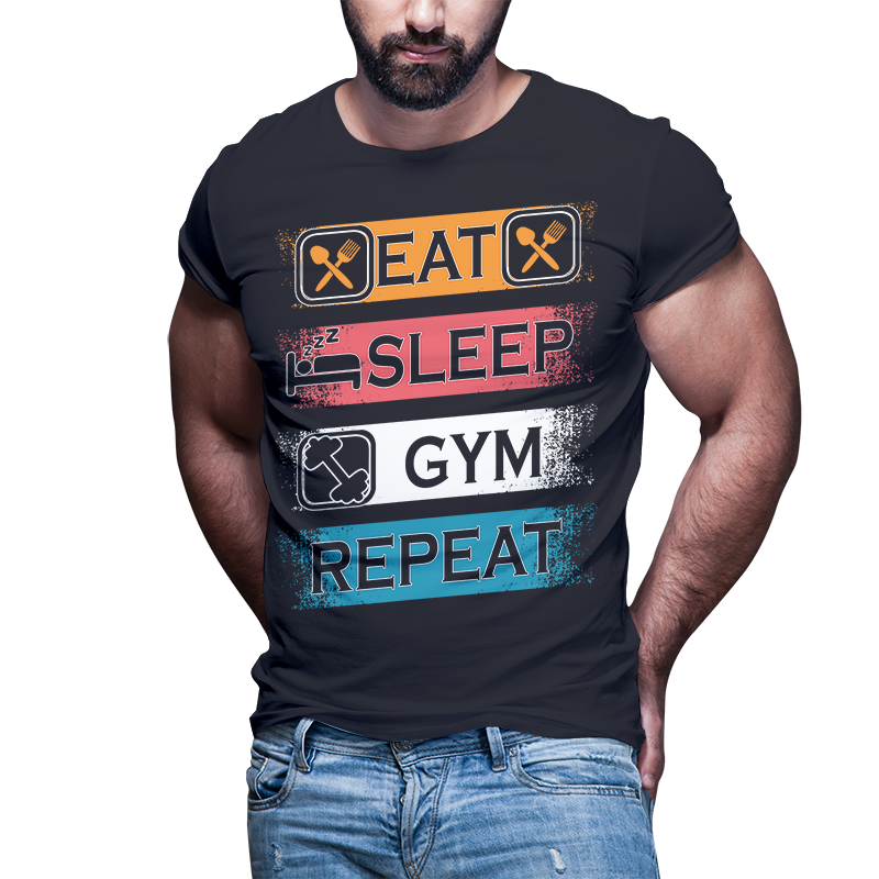 45 GYM Fitness motivation tshirt designs bundle