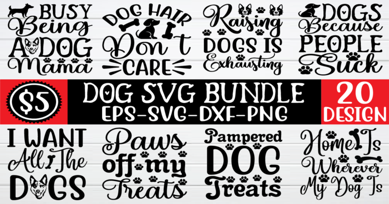 Dog svg bundle t shirt vector illustration