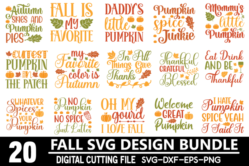 Fall svg bundle t shirt graphic design