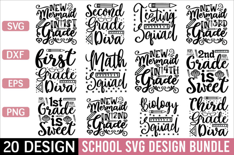 school svg bundle graphic t shirt for sale!