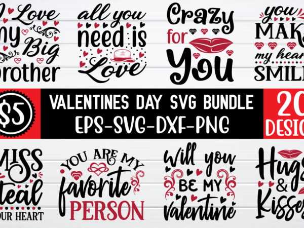 Valentine day svg bundle t shirt vector art