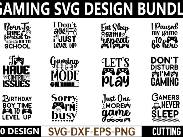 Gaming svg design bundle for sale!