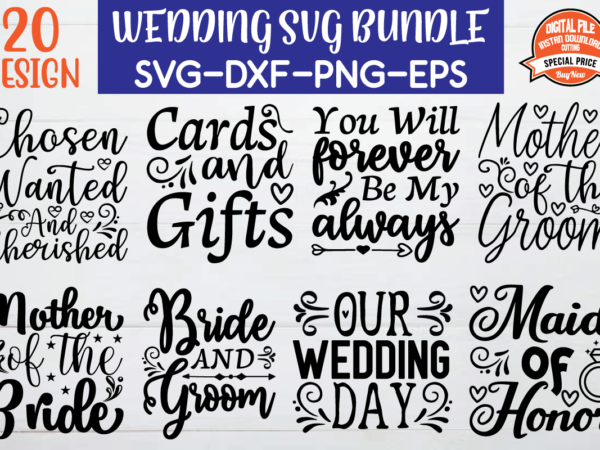 Wedding svg bundle t shirt design for sale