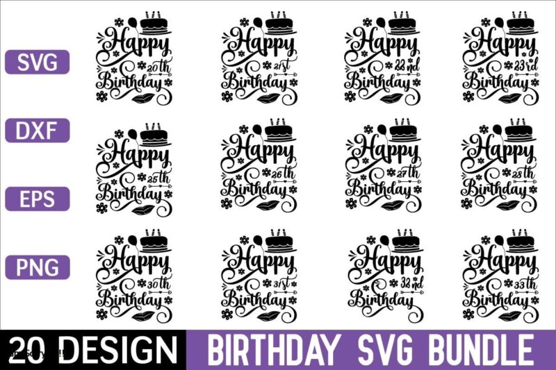 Birthday svg boundle t shirt template