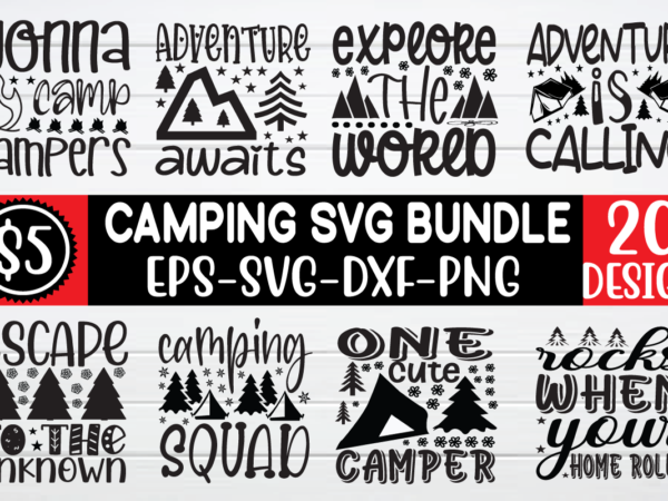 Camping svg bundle graphic t shirt