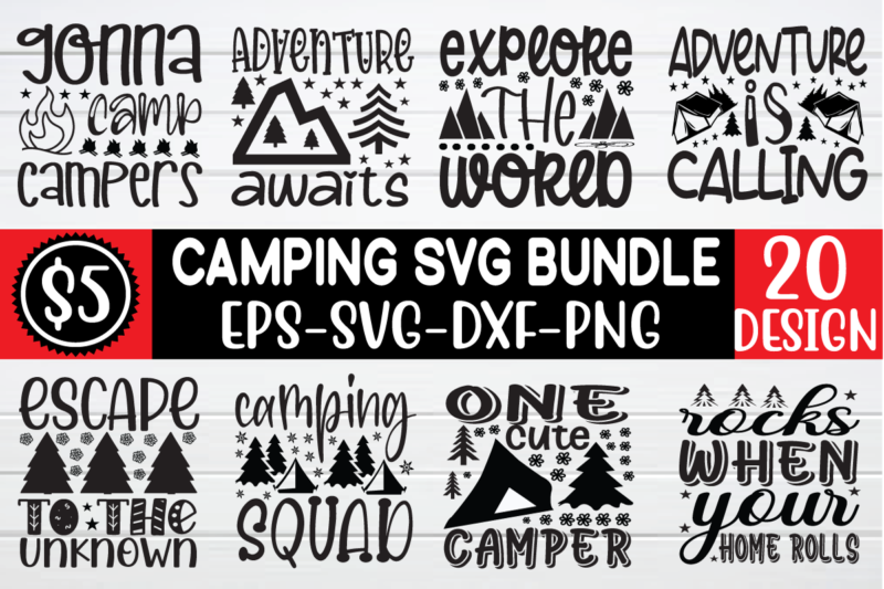 Camping svg bundle graphic t shirt