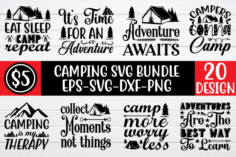 Camping svg bundle graphic t shirt - Buy t-shirt designs