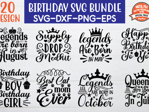 Birthday svg boundle t shirt template