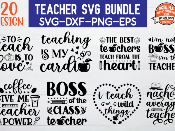 Teacher svg bundle t shirt designs for sale