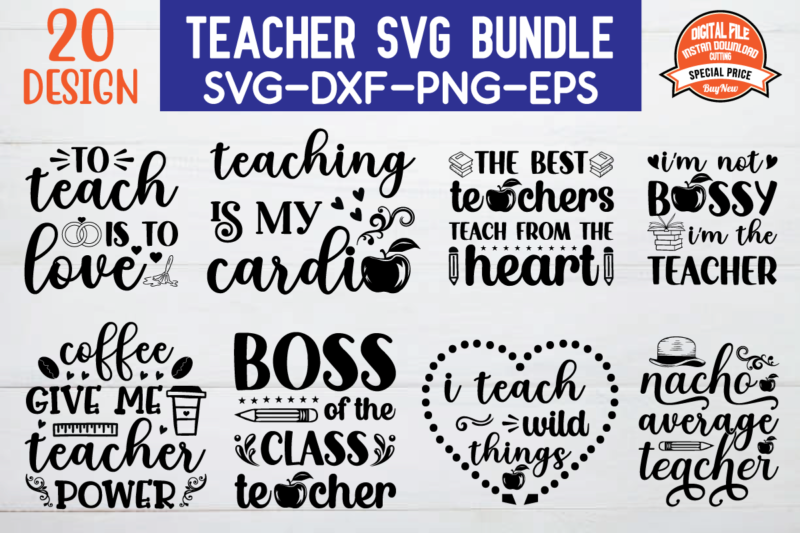 Teacher svg bundle t shirt designs for sale