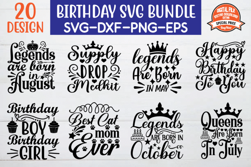 Birthday svg boundle t shirt template