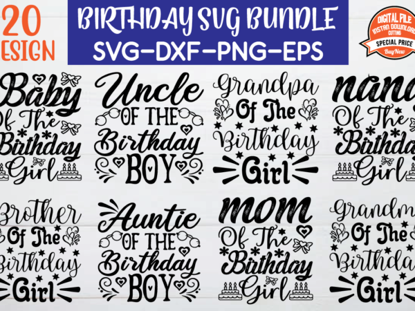 Birthday svg boundle t shirt template