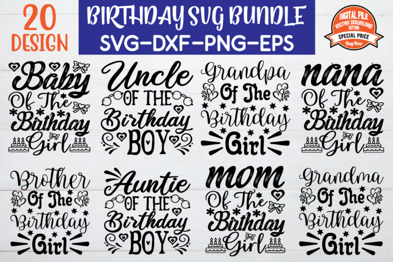 Birthday svg boundle t shirt template