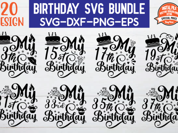 Birthday svg boundle t shirt template