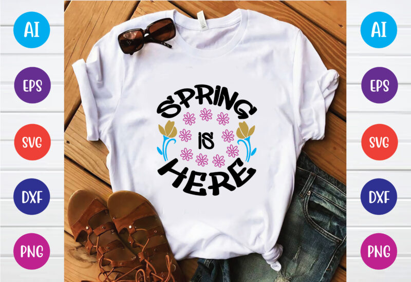 Spring svg bundle t shirt template vector