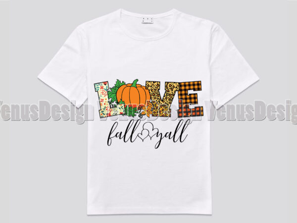 Love fall yall fall pattern editable design