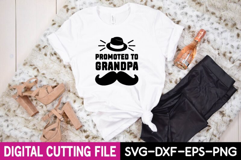 promoted to grandpa svg t shirt