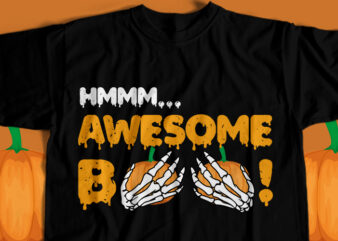 hmmm Awesome Boo T-Shirt Design