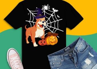 Funny pitbull dog halloween costume pumpkin dog owner T-shirt design svg,pajama, costume, pumpkin, ghost, zombie, dog, pets, dog lover, dog mom, dog owner,