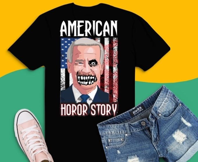 Download Biden Horror American Zombie Story Halloween Retro Vintage T-Shirt design svg,story, scary ...