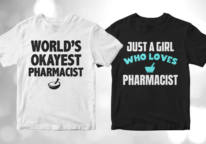 Pharmacist 25 editable vector t-shirt designs bundle, Pharmacy ...