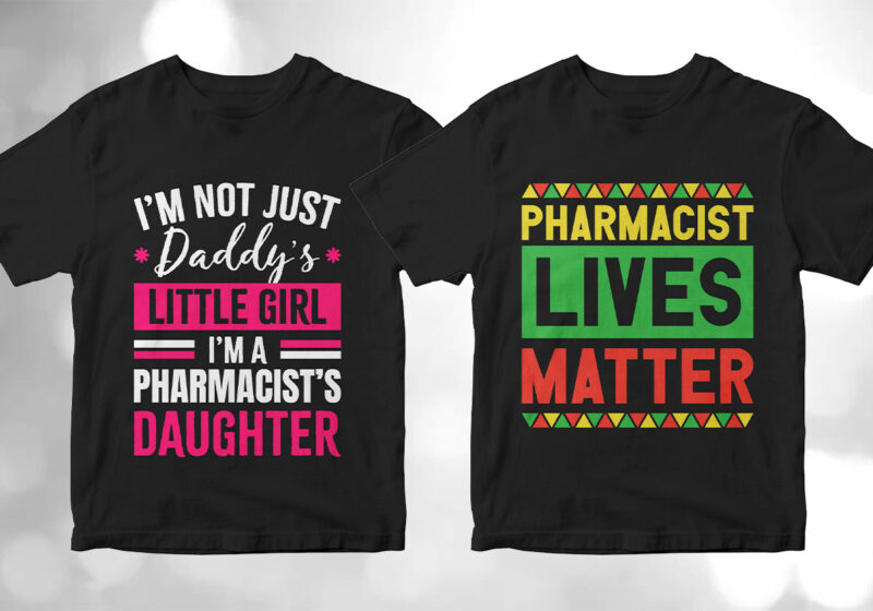 Pharmacist 25 editable vector t-shirt designs bundle, Pharmacy ...