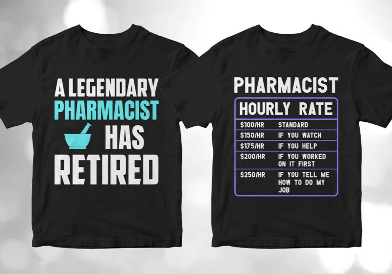 Pharmacist 25 editable vector t-shirt designs bundle, Pharmacy ...