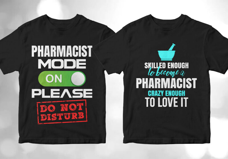 Pharmacist 25 editable vector t-shirt designs bundle, Pharmacy ...