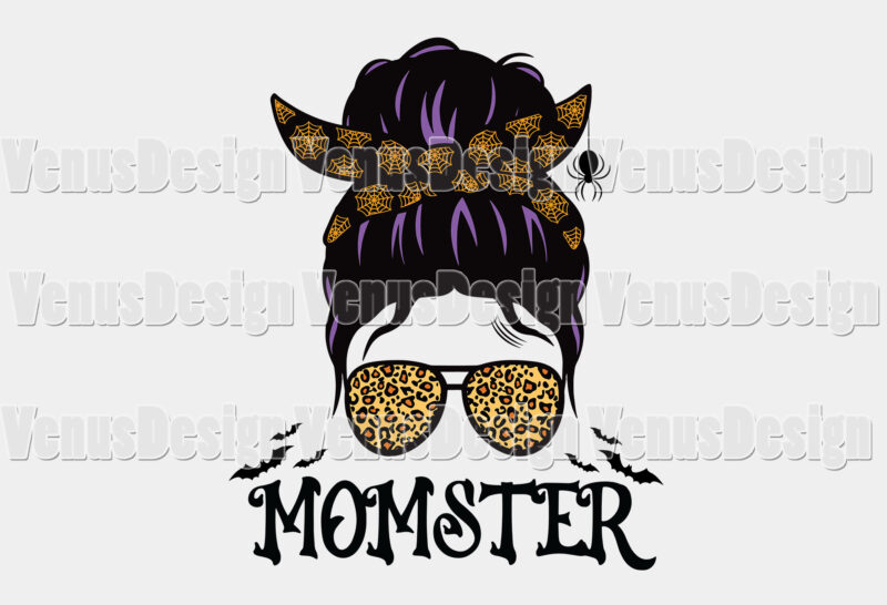 Momster Halloween Mom Editable Shirt Design