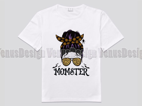 Momster halloween mom editable shirt design