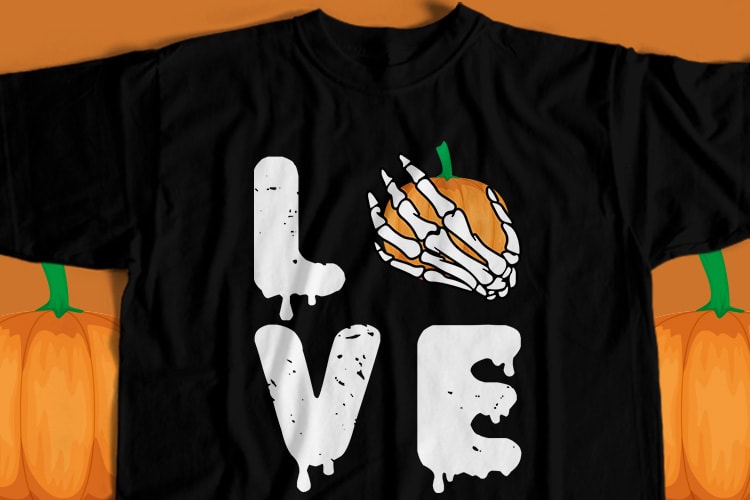 Halloween Love T-Shirt Design