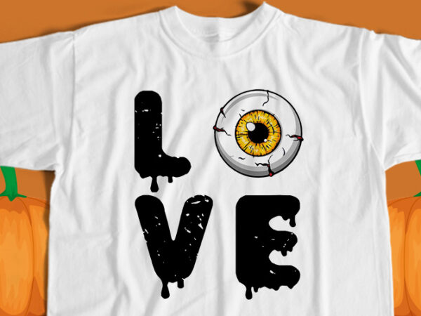 Halloween love t-shirt design