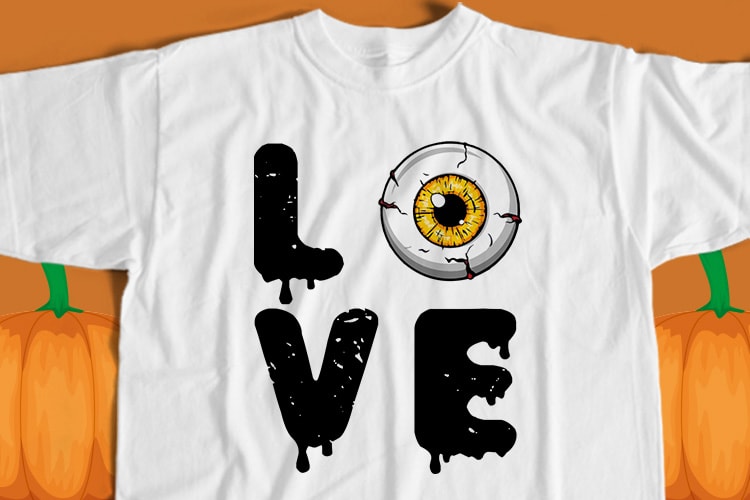 Halloween Love T-Shirt Design